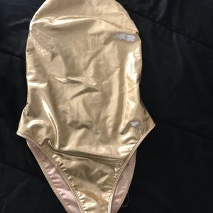 Metallic gold bathing suit